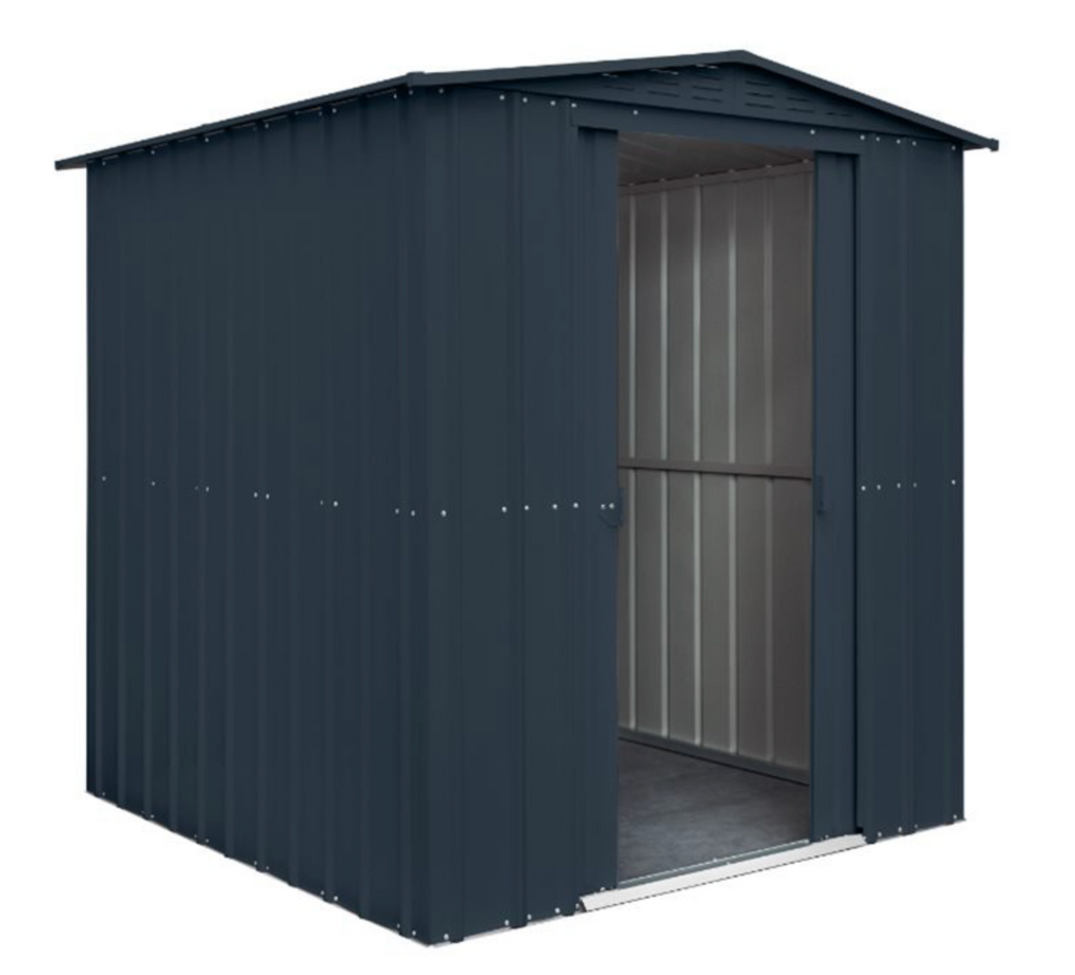 Globel 6x6ft Apex Metal Garden Shed - Grey