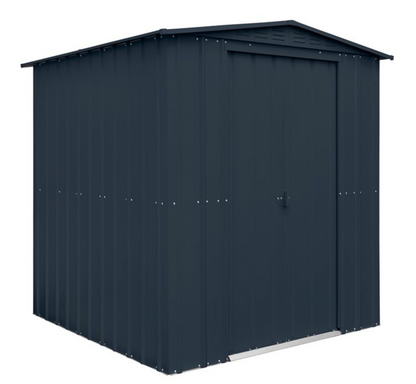 Globel 6x6ft Apex Metal Garden Shed - Grey