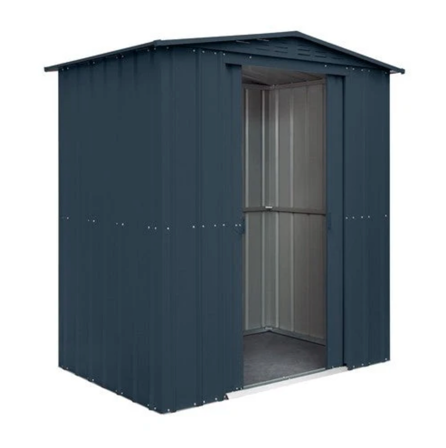 Globel 8x8ft Apex Metal Garden Shed - Grey