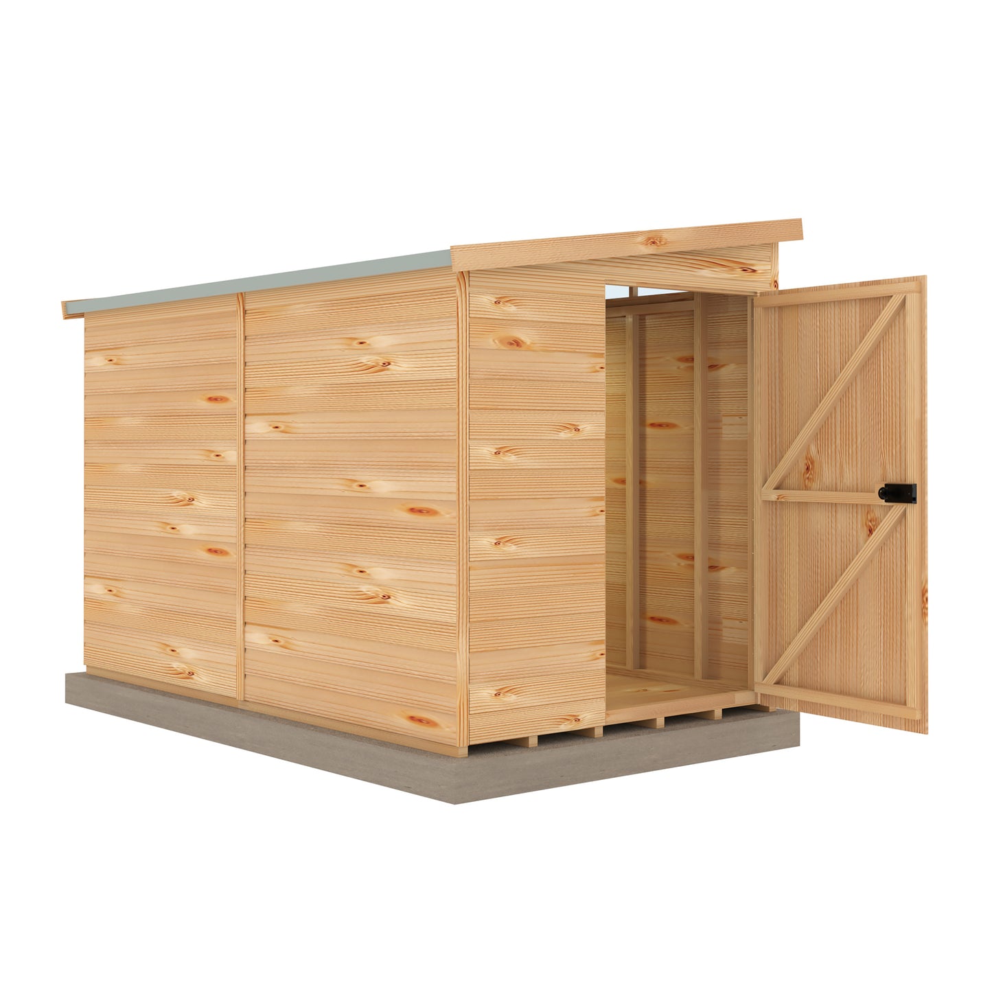 Shire Security Pent 10x6 Single Door Shiplap