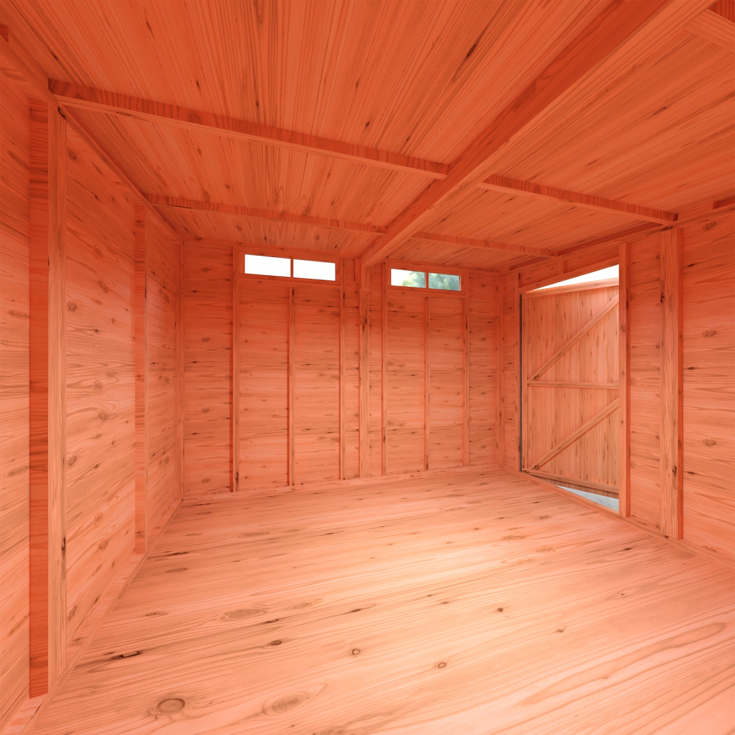 Shire Security Pent 10x10 Single Door Shiplap