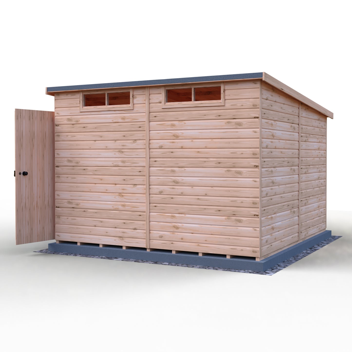 Shire Security Pent 10x10 Single Door Shiplap