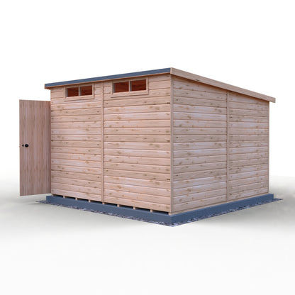 Shire Security Pent 10x10 Single Door Shiplap