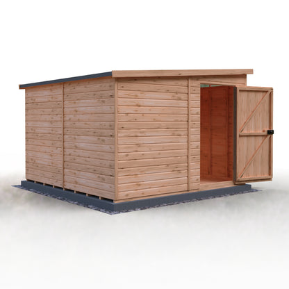 Shire Security Pent 10x10 Single Door Shiplap