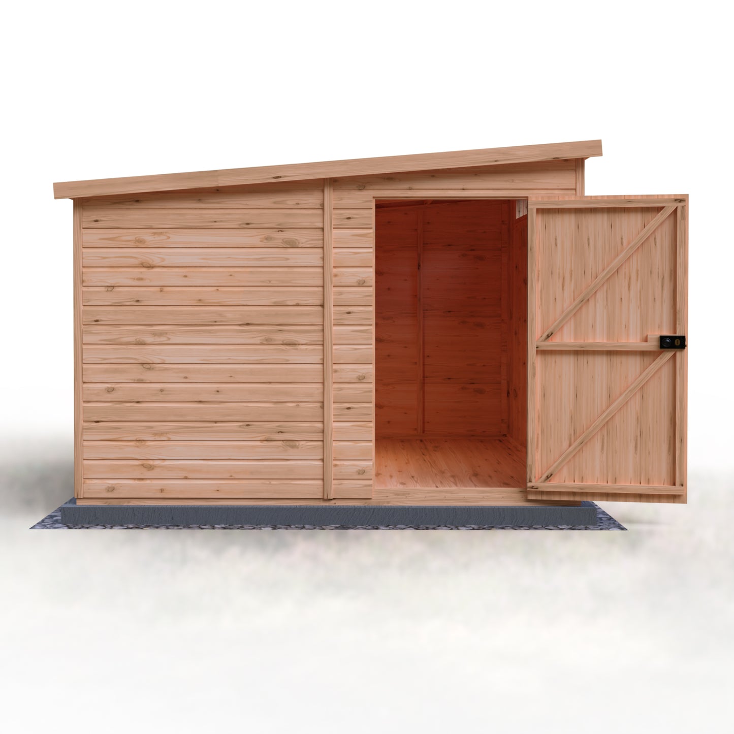 Shire Security Pent 10x10 Single Door Shiplap