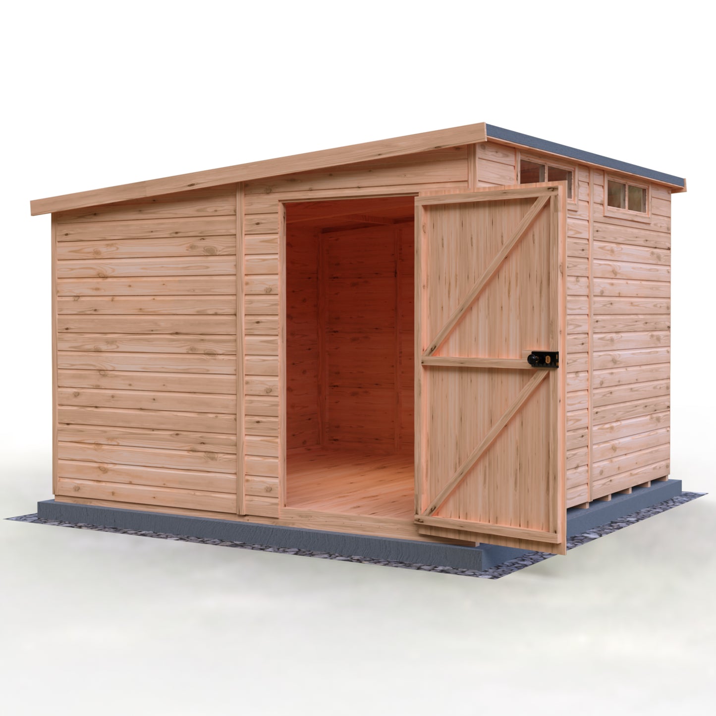 Shire Security Pent 10x10 Single Door Shiplap