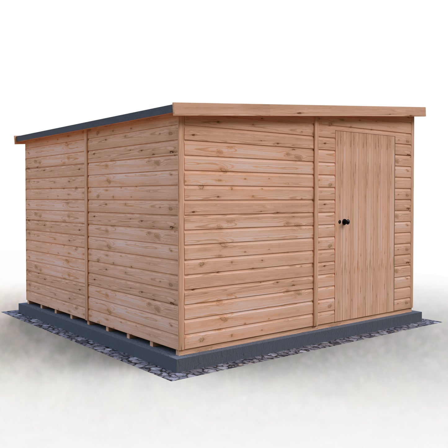 Shire Security Pent 10x10 Single Door Shiplap