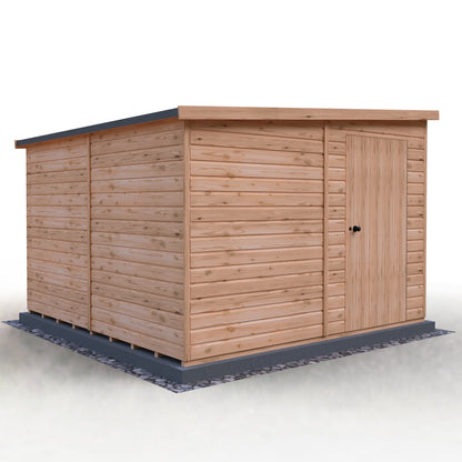 Shire Security Pent 10x10 Single Door Shiplap