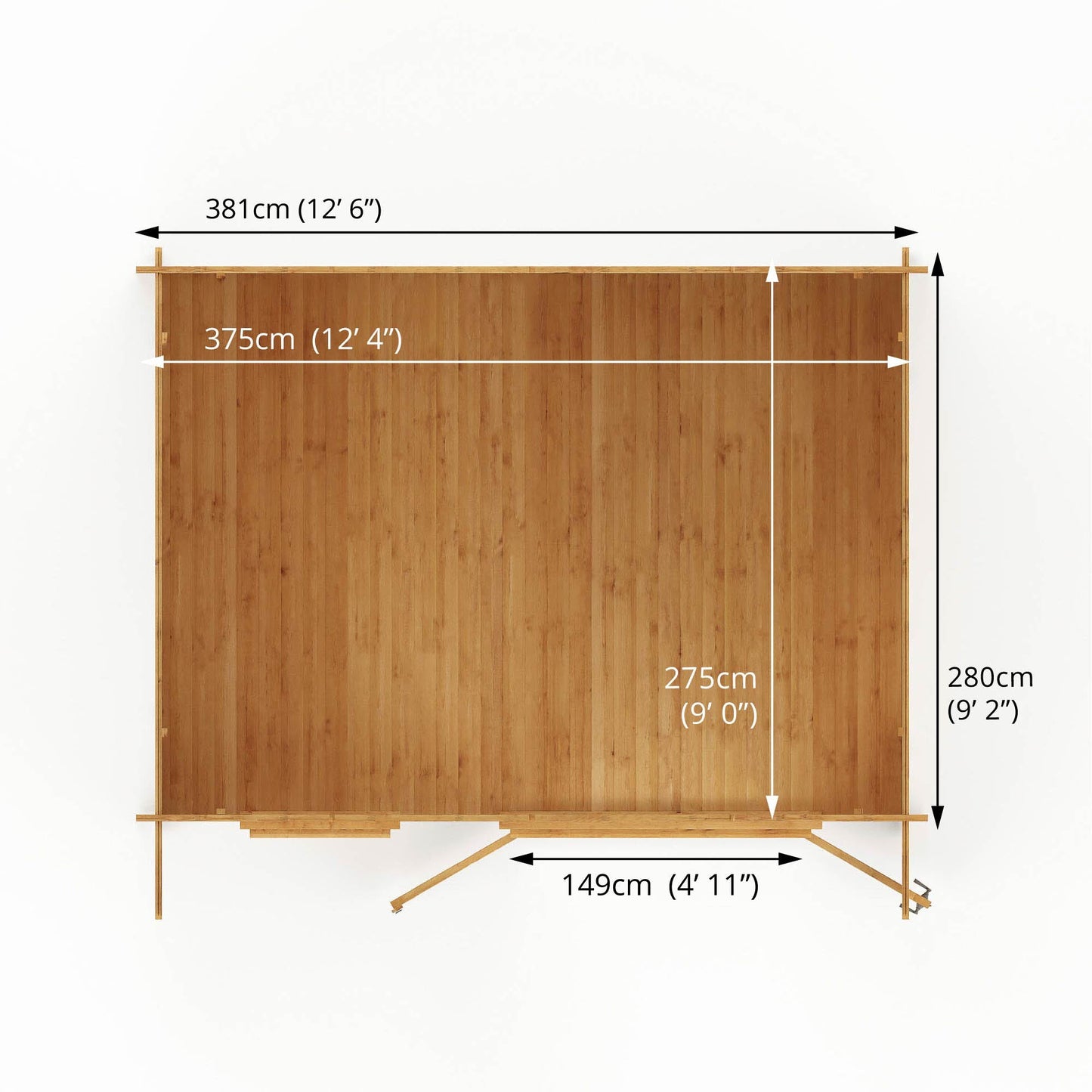 Mercia 4m x 3m Retreat Log Cabin - 28mm