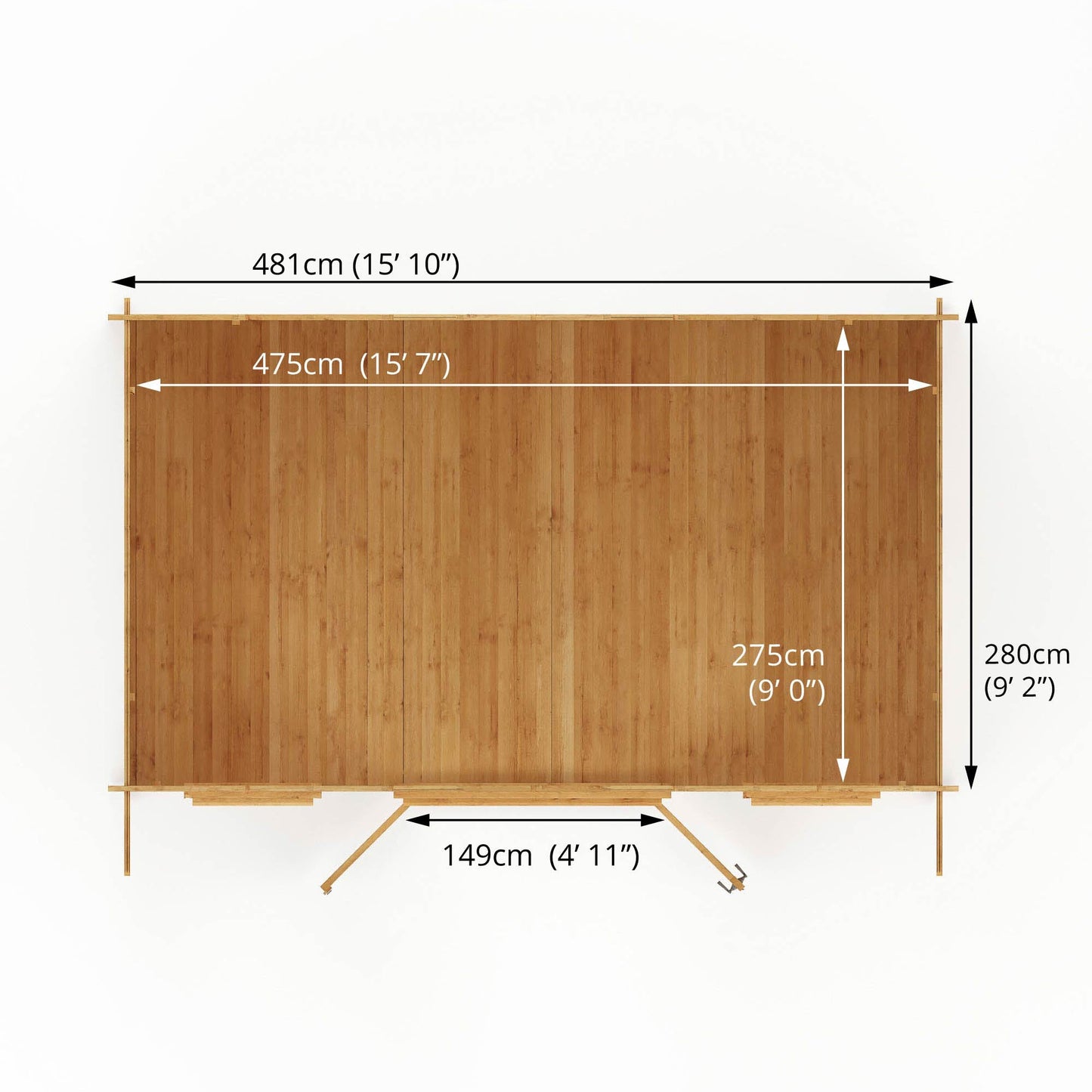 Mercia 5m x 3m Retreat Log Cabin - 28mm