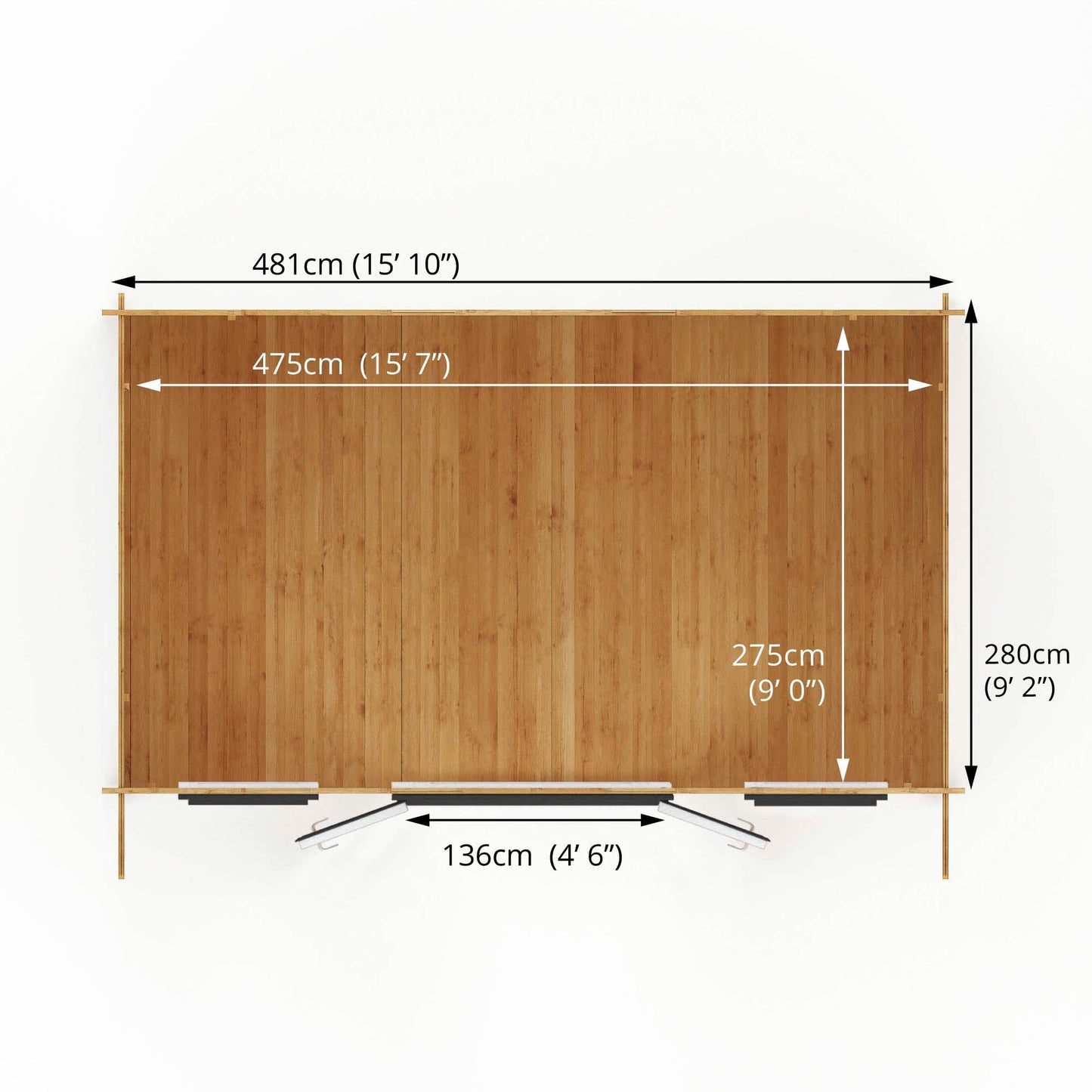 Mercia 5m x 3m Retreat Log Cabin - 44mm (UPVC Windows & Door) - Grey