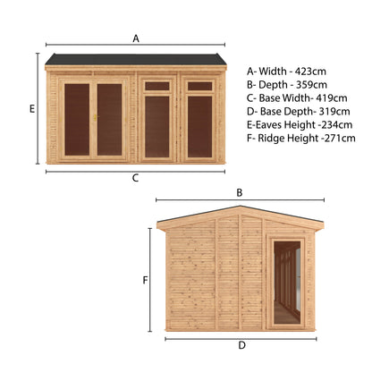 Mercia Sherwood Rufford 4m x 3m Insulated Garden Room