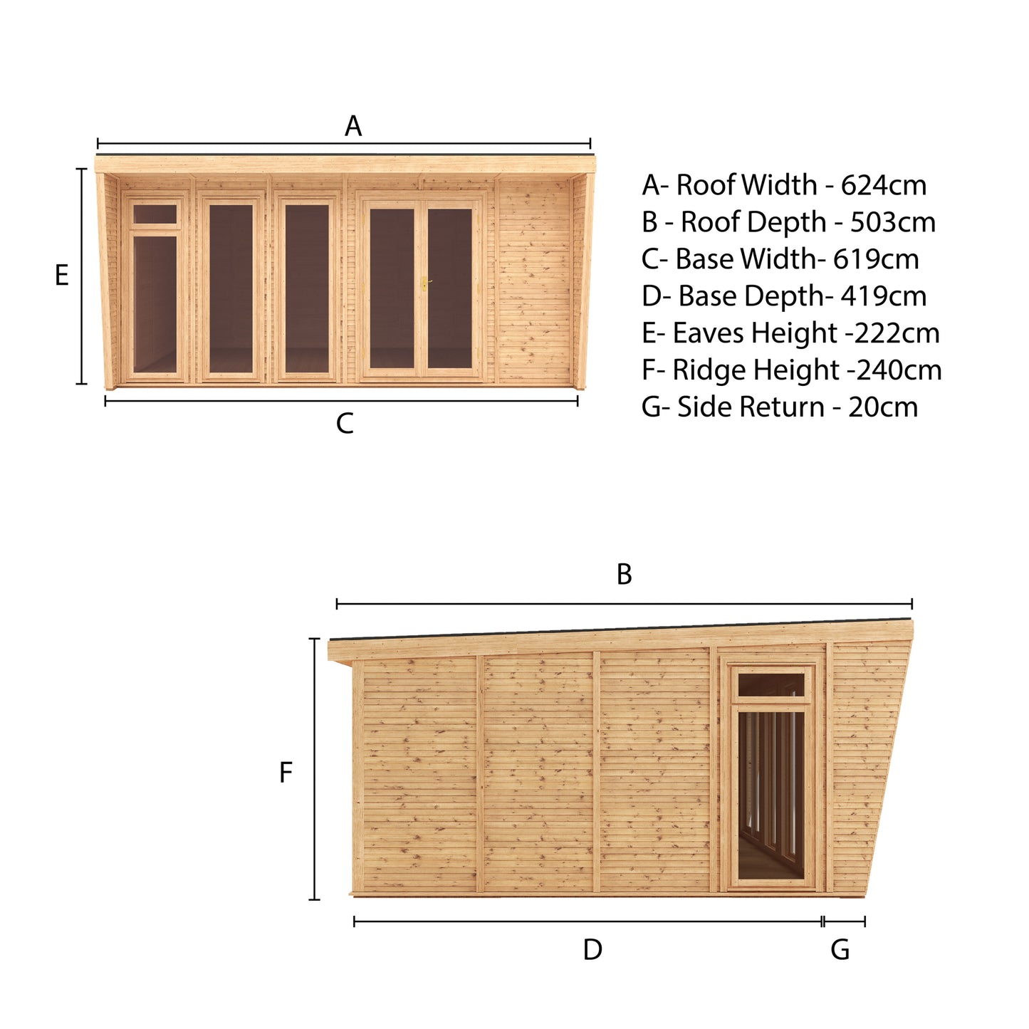 Mercia Sherwood Harlow 6m x 4m Insulated Garden Room