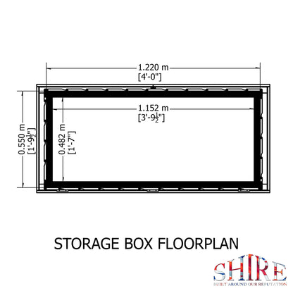 Shire Storage Box Tongue & Groove 4x2