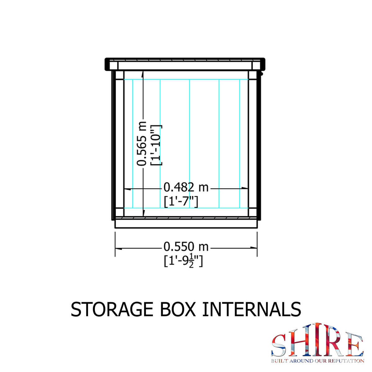 Shire Storage Box Tongue & Groove 4x2