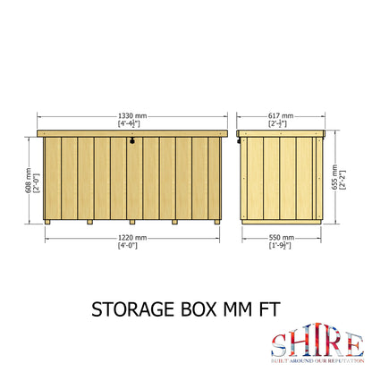 Shire Storage Box Tongue & Groove 4x2