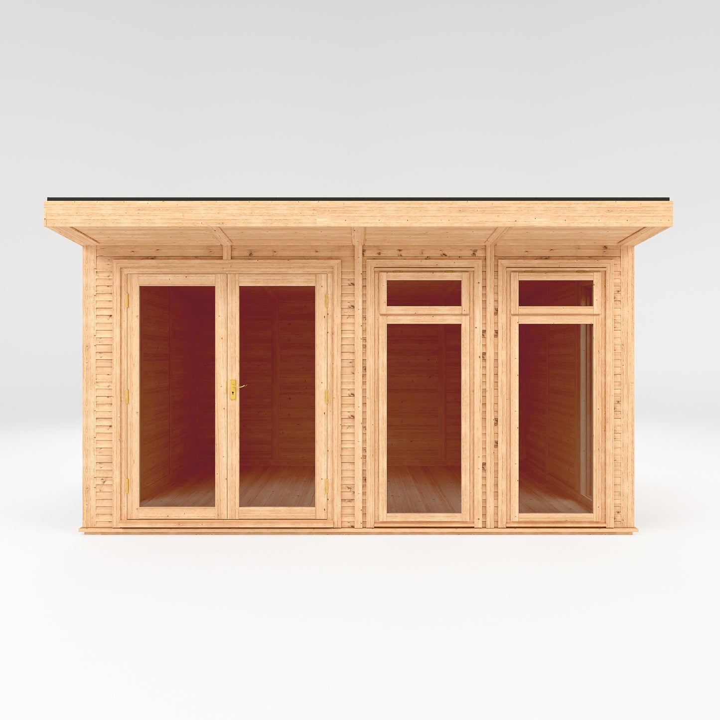 Mercia Sherwood Edwinstowe 4mx3m Insulated Garden Room- (UPVC Windows & Doors) - White
