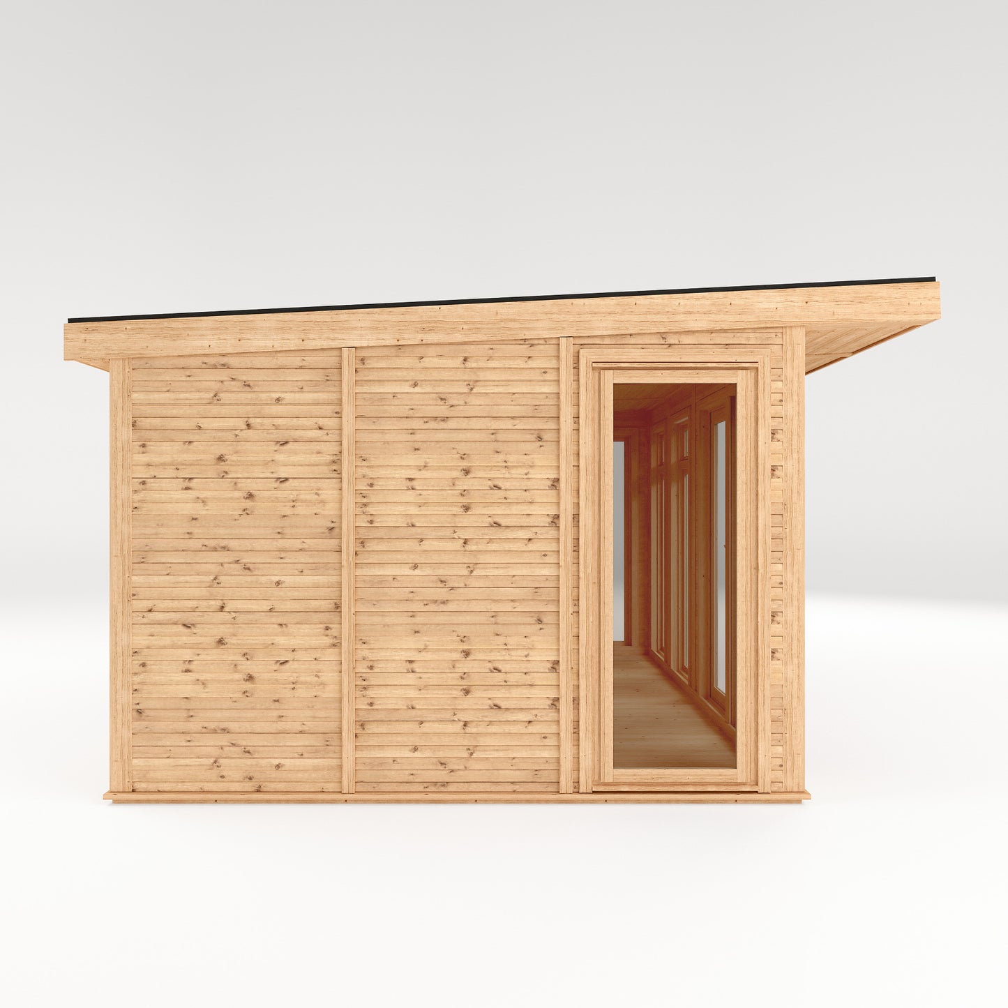 Mercia Sherwood Edwinstowe 4mx3m Insulated Garden Room- (UPVC Windows & Doors) - White