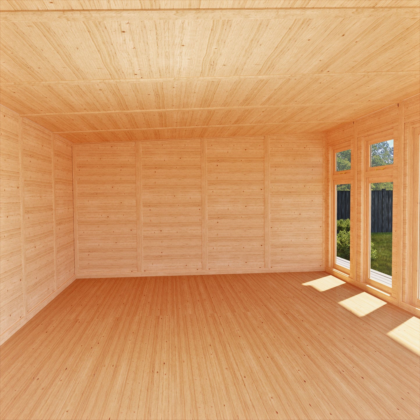 Mercia Sherwood Edwinstowe 6m x 4m Insulated Garden Room - (UPVC Windows & Doors) - Grey