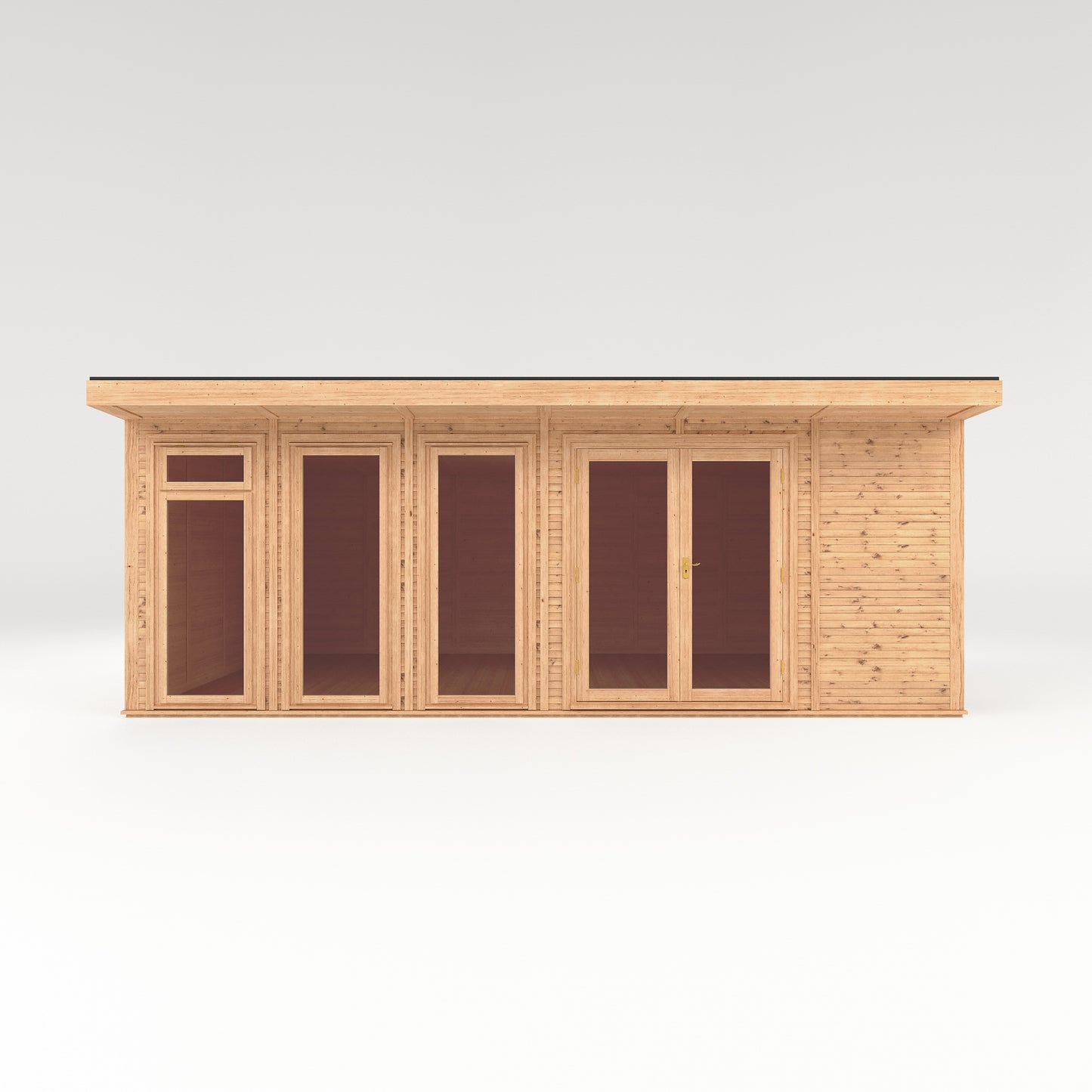 Mercia Sherwood Edwinstowe 6m x 4m Insulated Garden Room - (UPVC Windows & Doors) - Oak