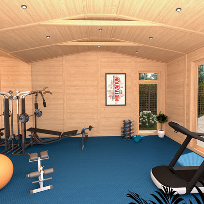 Mercia Sherwood Rufford 4m x 4m Insulated Garden Room - (UPVC Windows & Doors) - White