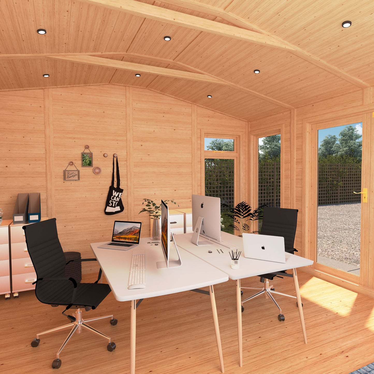 Mercia Sherwood Rufford 4m x 4m Insulated Garden Room - (UPVC Windows & Doors) - Oak