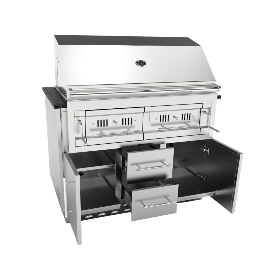 Sunstone 42" Hybrid Charcoal Grill Cabinet