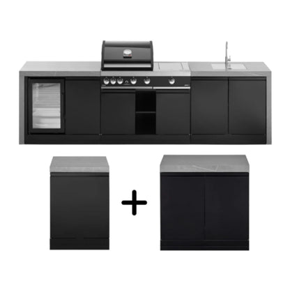 GrandPro 451 Series L-SHAPE Premium G4 Plus Outdoor Kitchen with Fridge & Sink