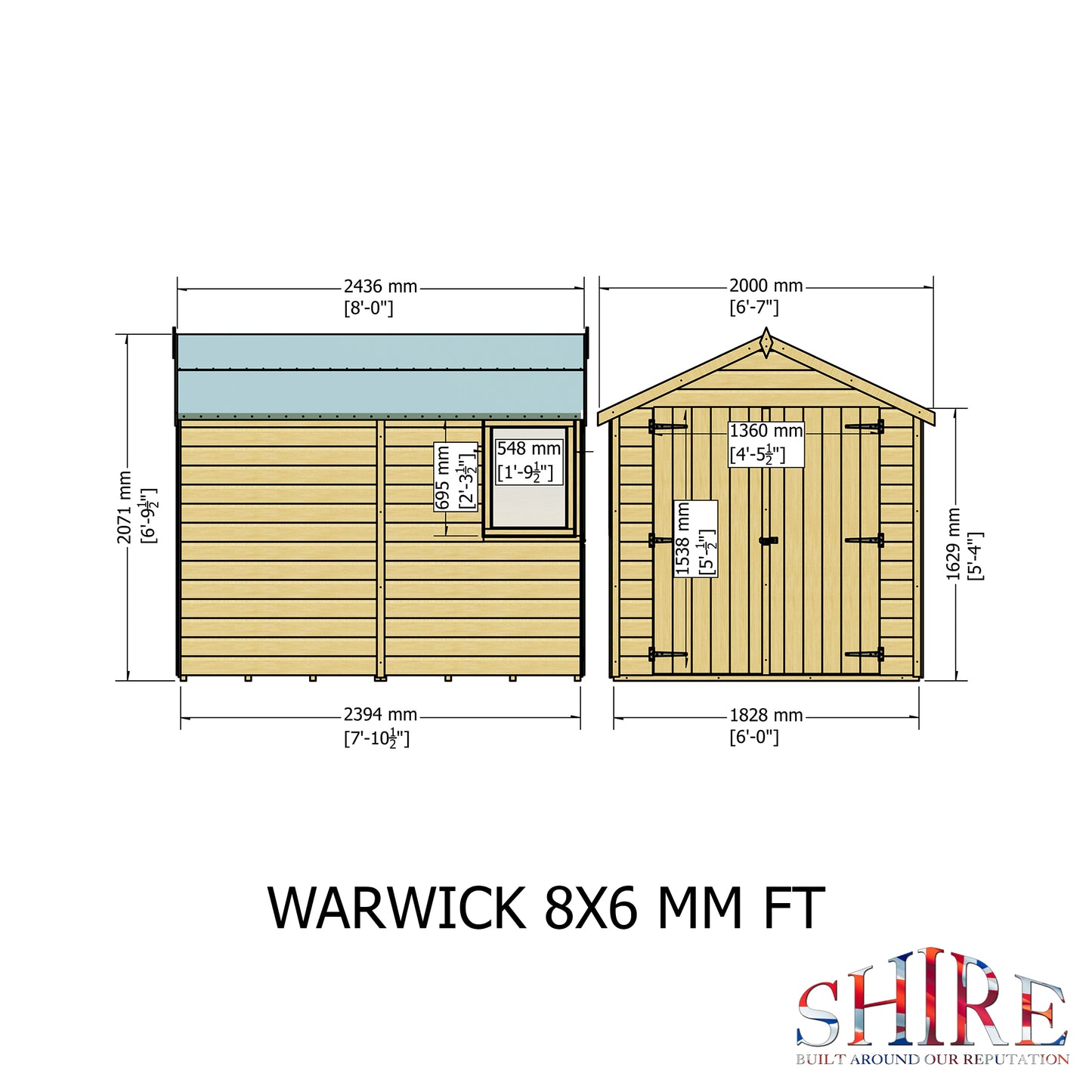 Shire Warwick DD 8x6