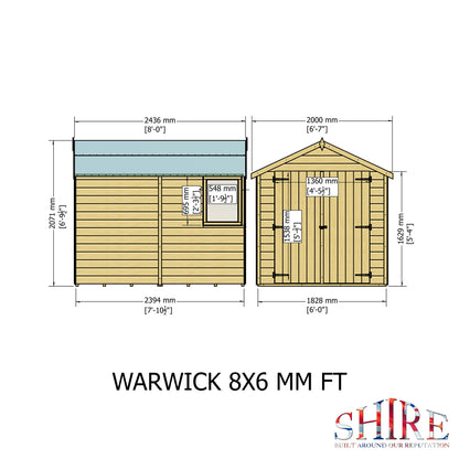 Shire Warwick DD 8x6