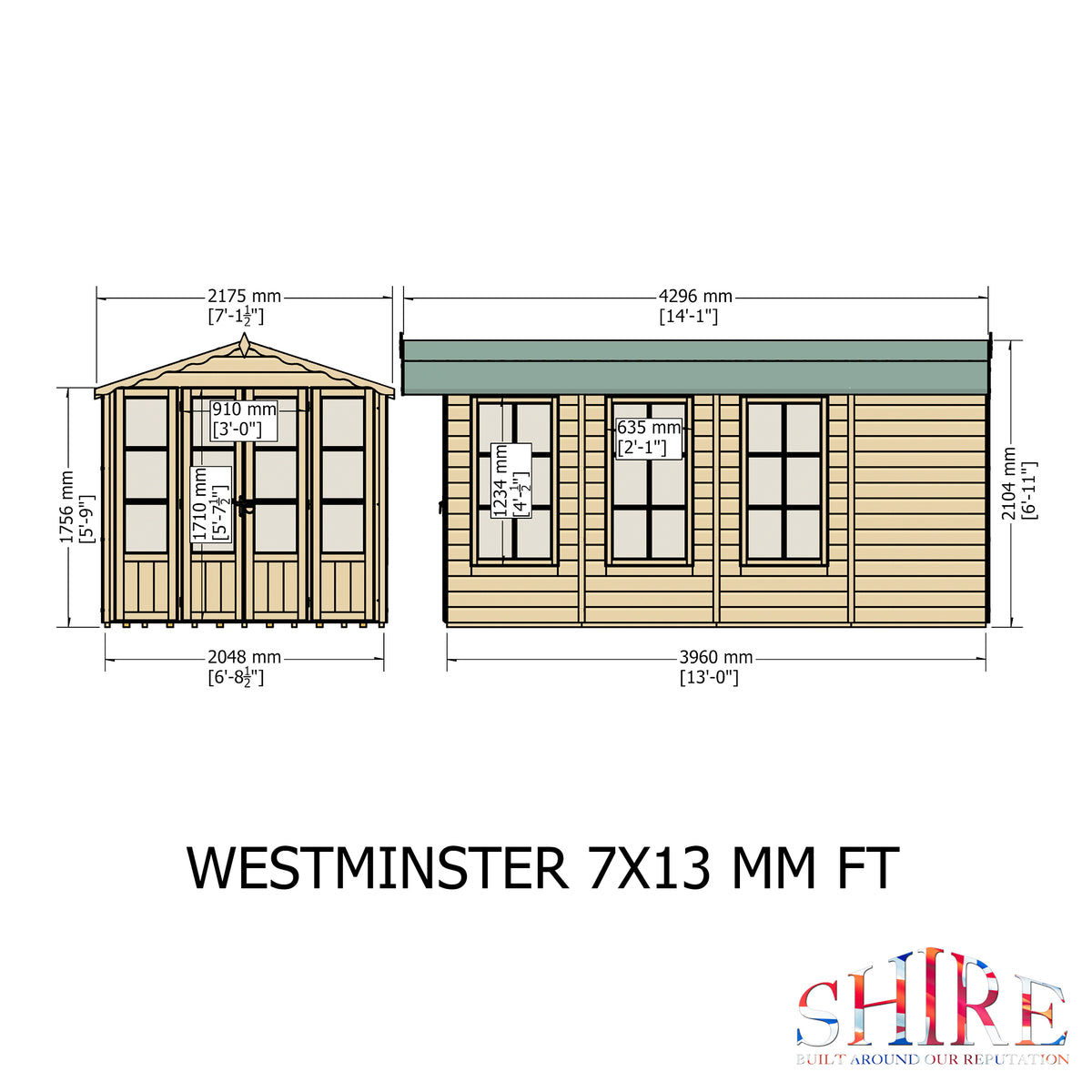 Shire Westminster & Verandah 13x7