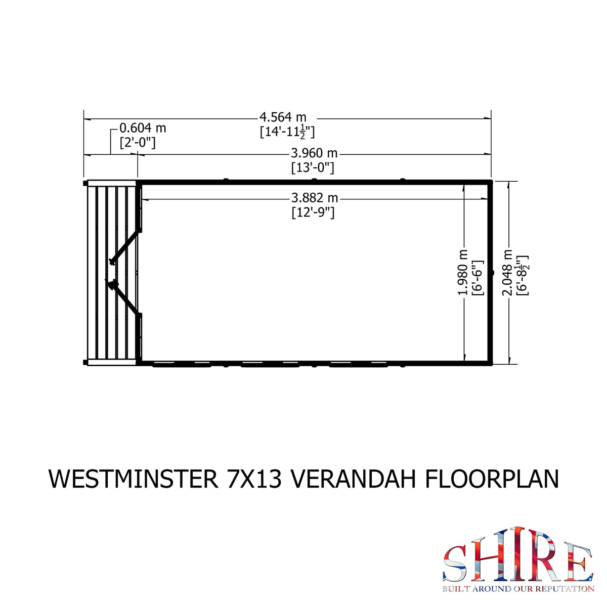 Shire Westminster & Verandah 13x7