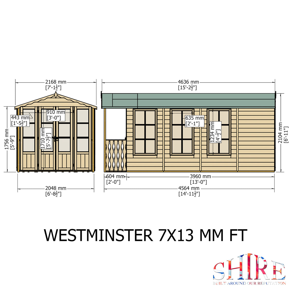 Shire Westminster & Verandah 13x7