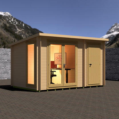 Shire Walsoken 8x12 19mm Log Cabin