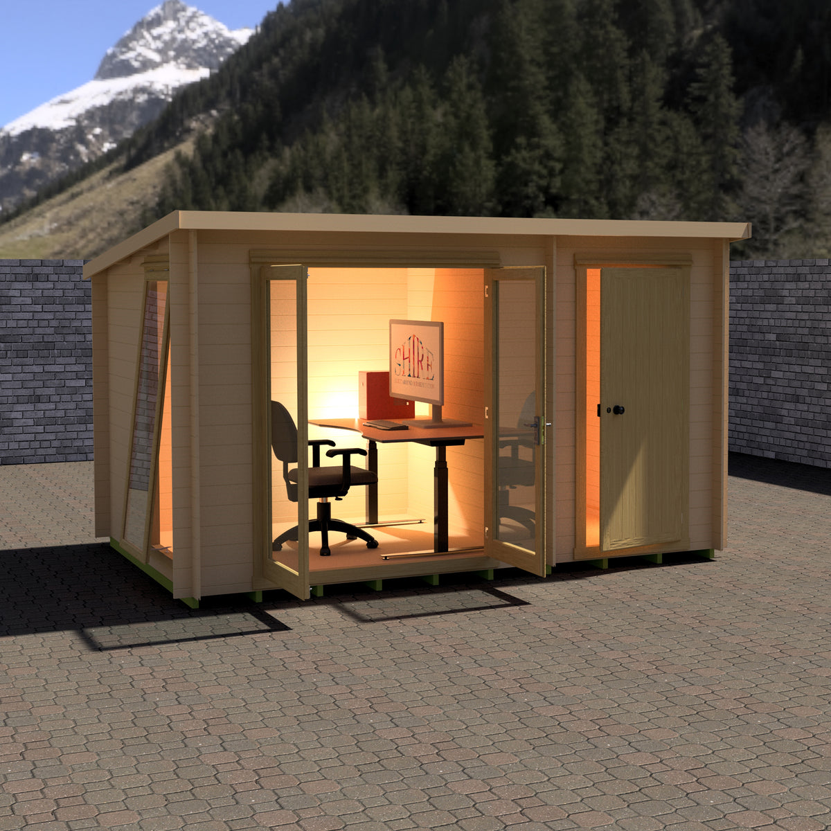 Shire Walsoken 8x12 19mm Log Cabin