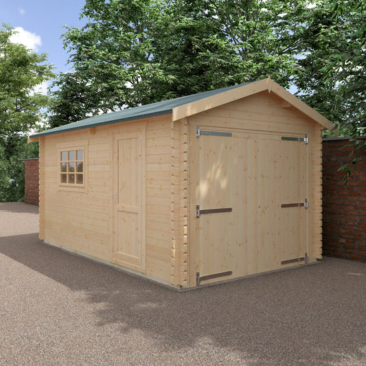 20x14 Warwick Garage 44mm Log Cabin