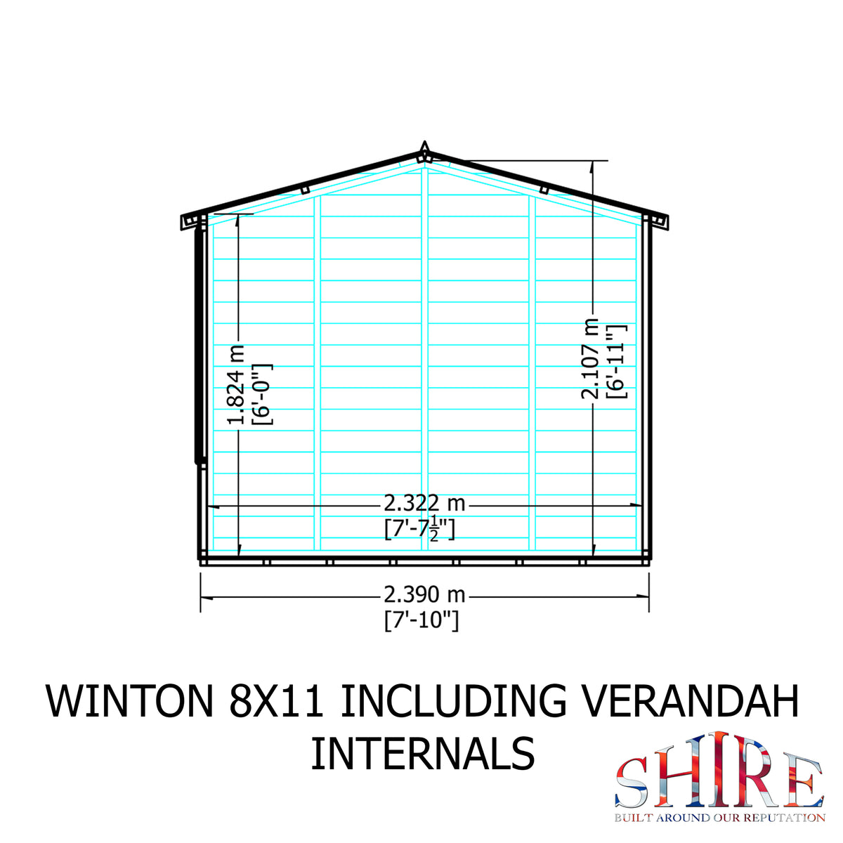 Shire Winton 8x11 Shiplap