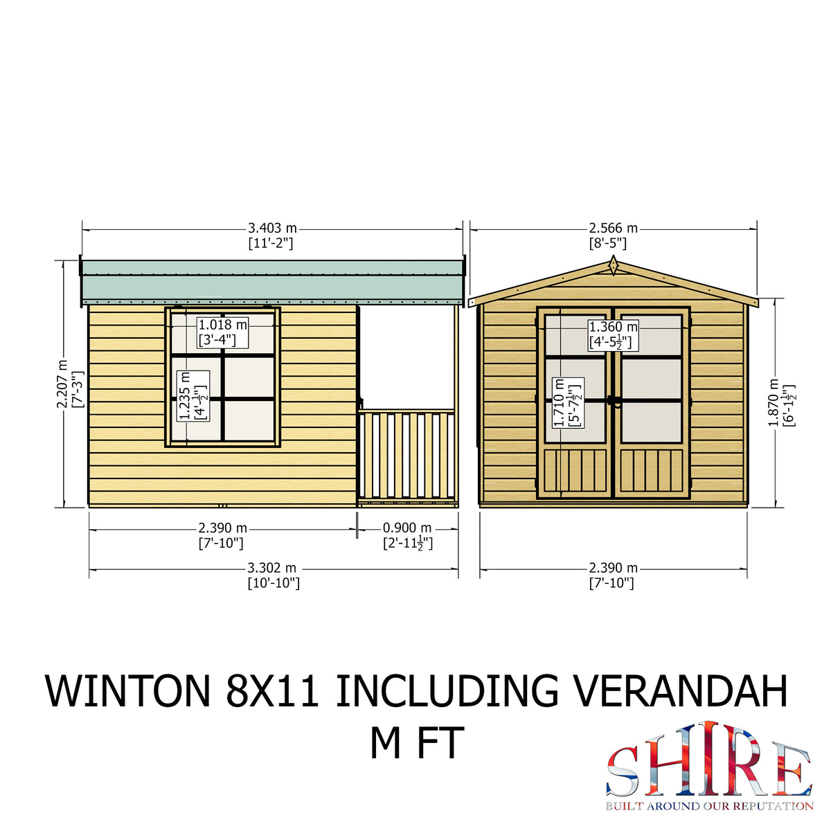 Shire Winton 8x11 Loglap