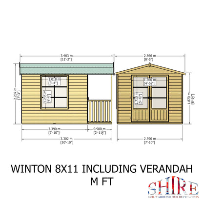 Shire Winton 8x11 Loglap