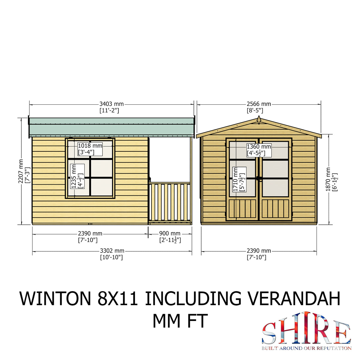Shire Winton 8x11 Loglap
