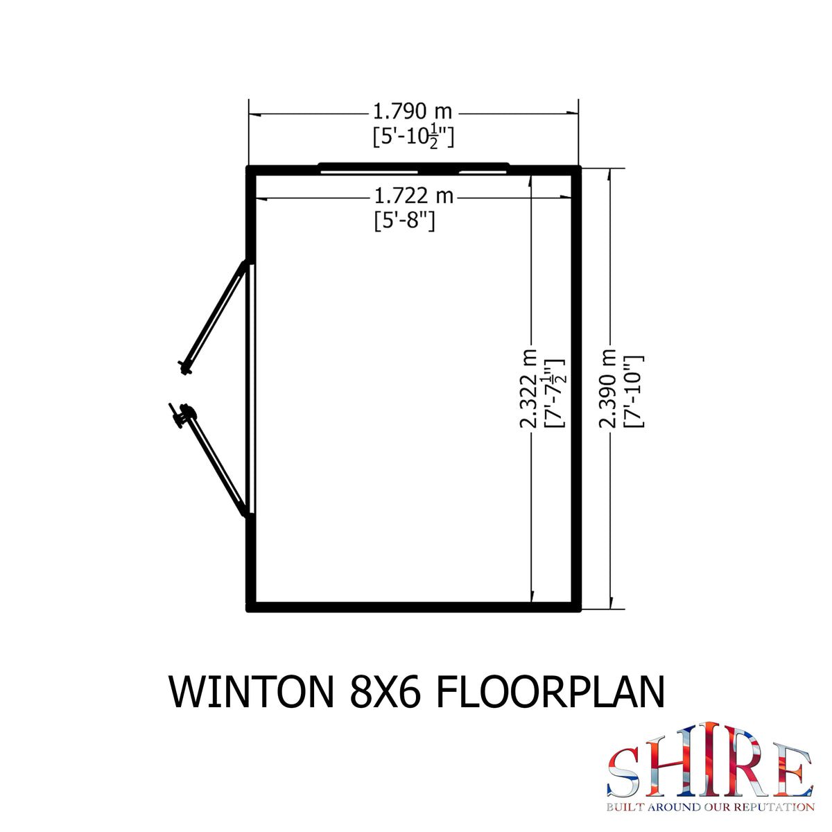 Shire Winton 8x6 Shiplap