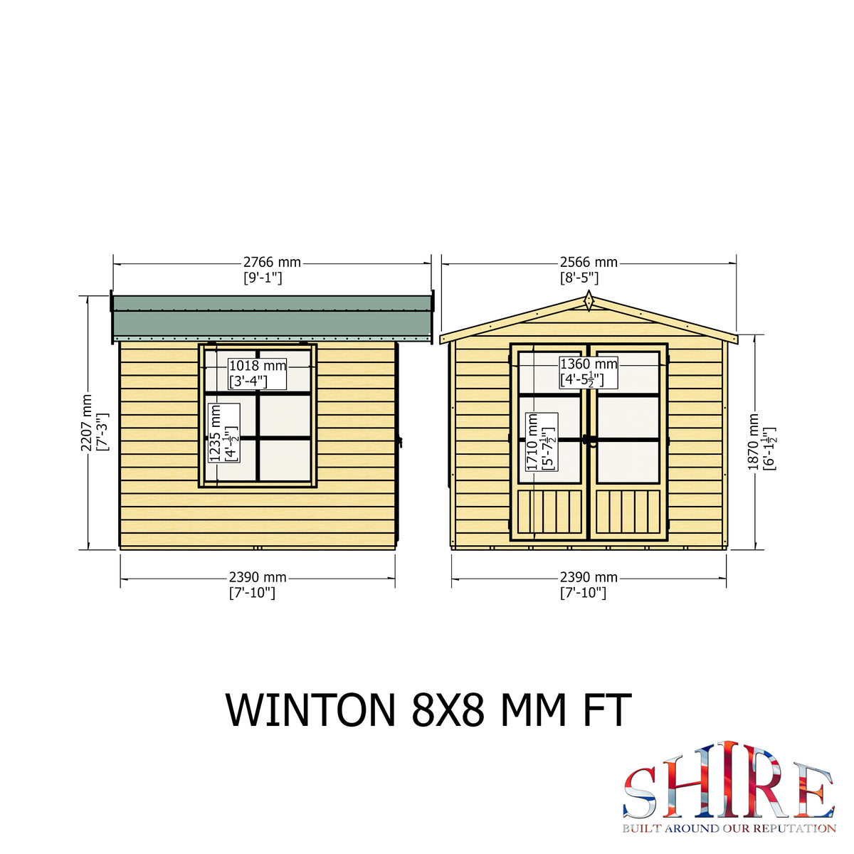 Shire Winton 8x8 Shiplap