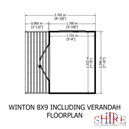 Shire Winton 8x9 Loglap