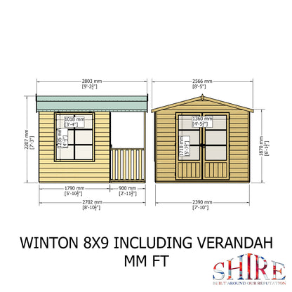 Shire Winton 8x9 Loglap