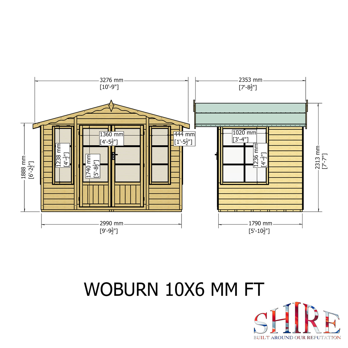 Shire Woburn 10x6 Loglap