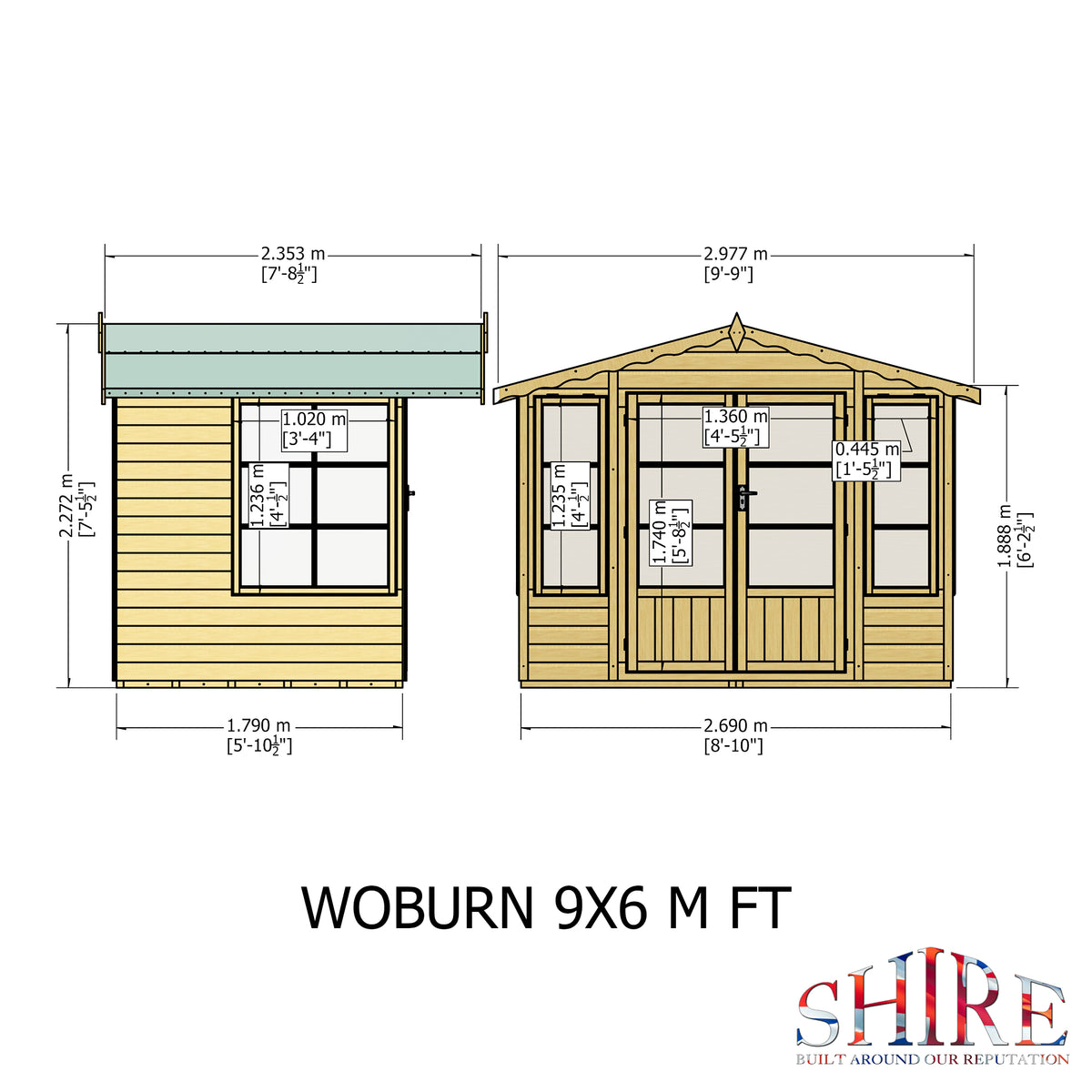 Shire Woburn 9x6 Shiplap