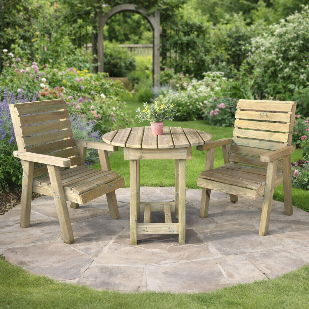 Churnet Valley Clover Bistro Table Set - 2C