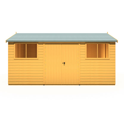 Shire Atlas 10x15 Double Door Shiplap Reverse Apex