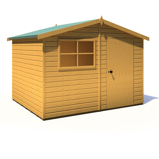 Shire Wroxham 10x8 Single Door Shiplap Style C