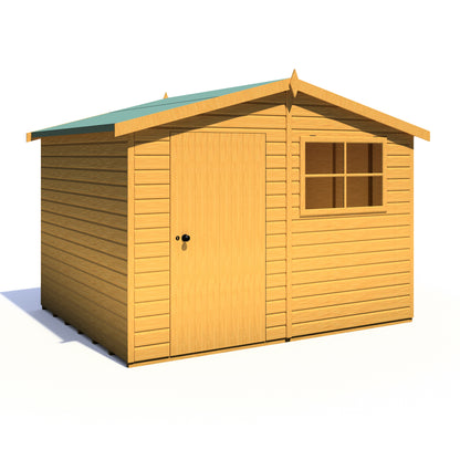 Shire Wroxham 10x8 Single Door Shiplap Style D